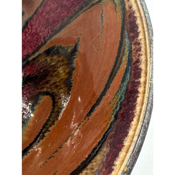 Patton Pottery Seattle artist 8.5“ bowl Matthew Studio Hand Thrown Freeform PNW - Picture 8 of 16